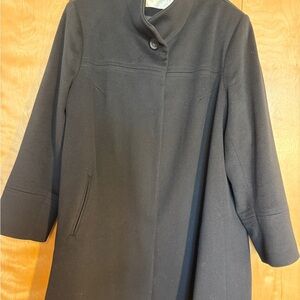 Luxury Fleurette Wool Stand Collar Car Coat (Plus Size) Nordstrom Exclusive